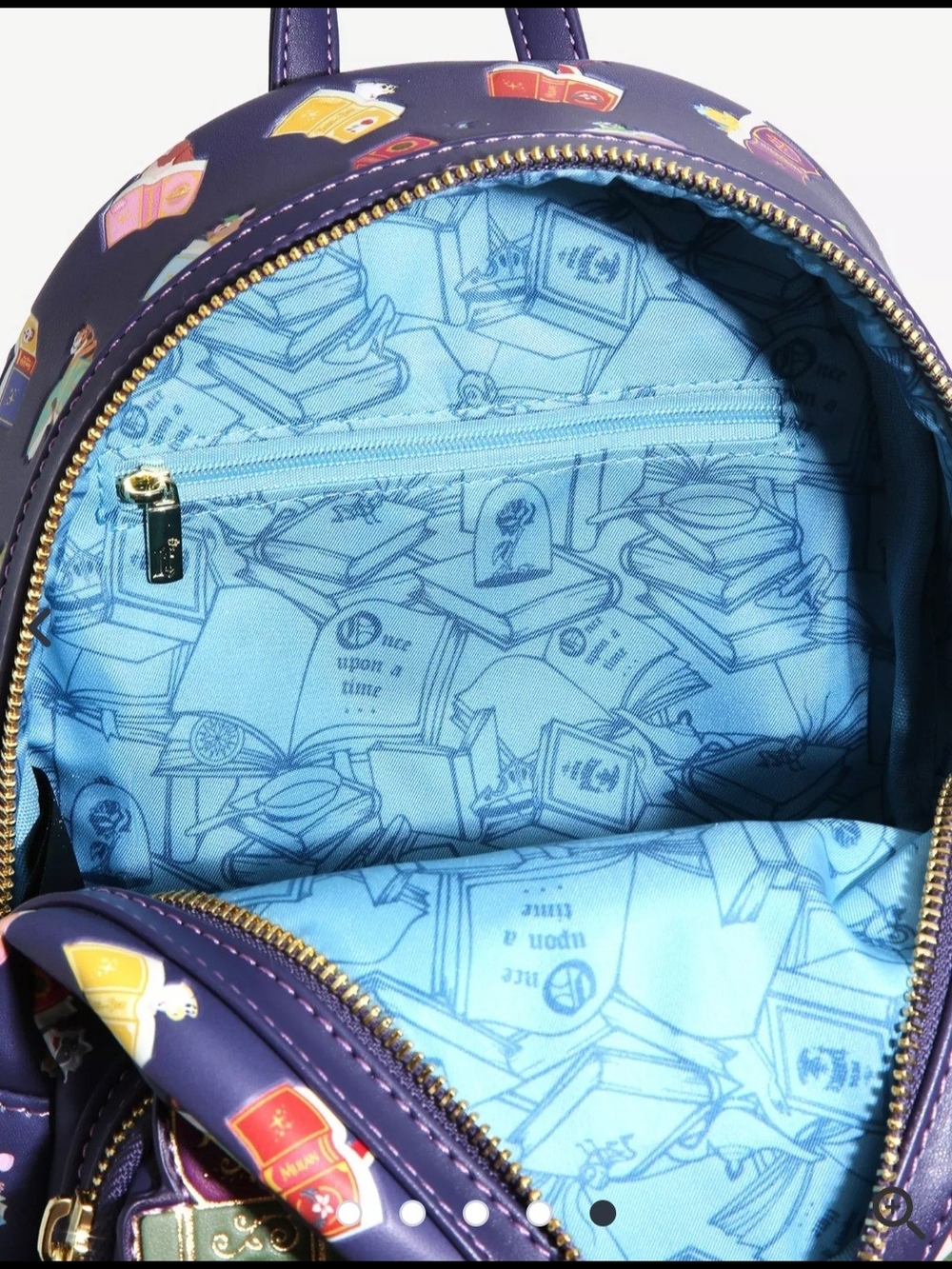 Loungefly Disney Movies Books Mini Backpack - Picture 4 of 5